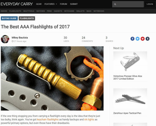 Everyday Carry Best AAA Flashlights of 2017