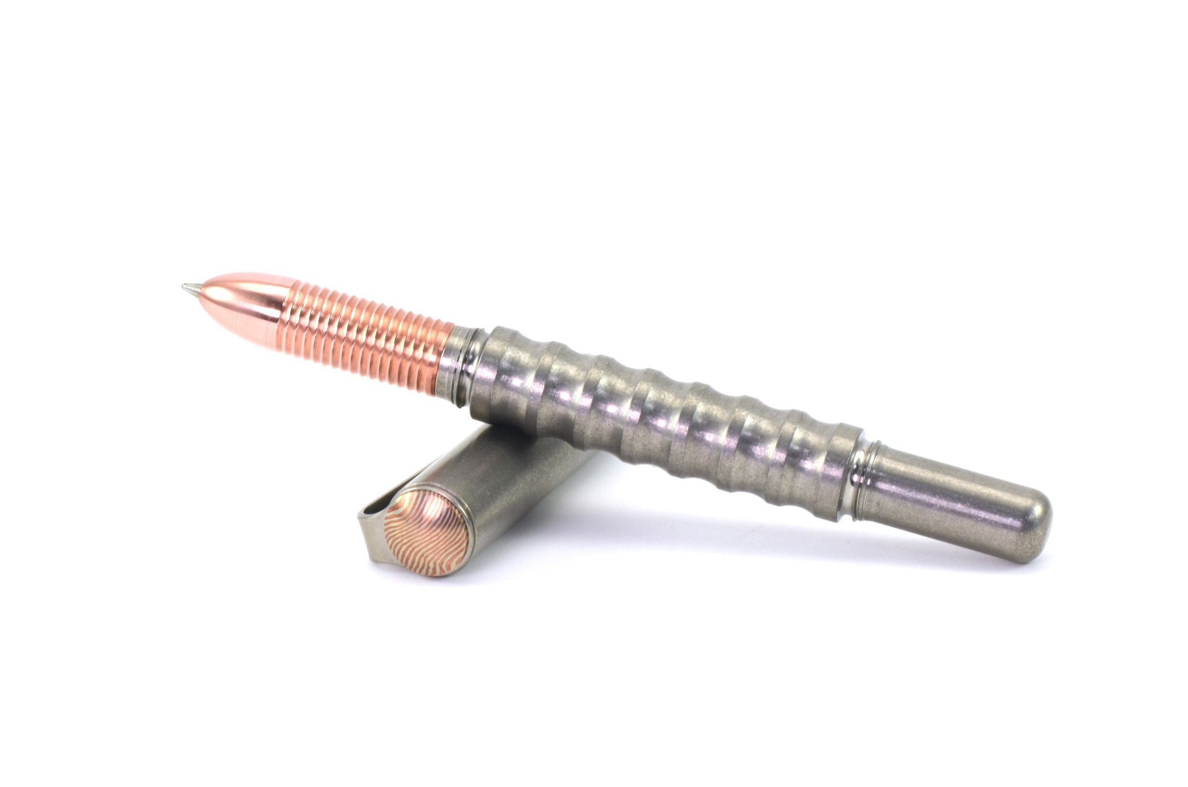Titanium Alpha Executive Pen: Mokume Screw