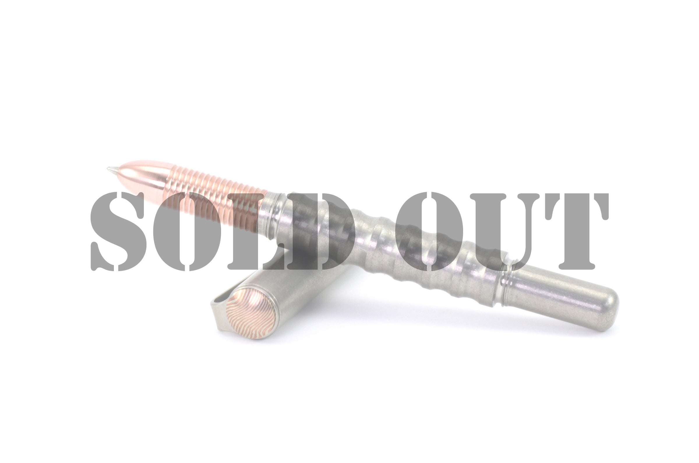 Titanium Alpha Executive Pen: Mokume Screw